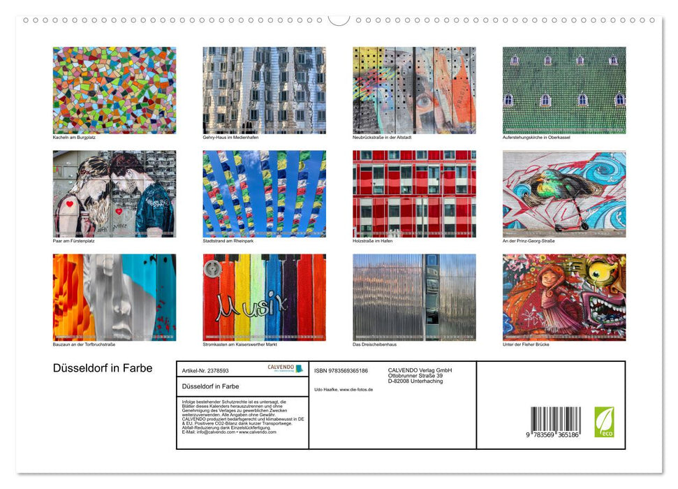 Düsseldorf in Farbe (CALVENDO Premium Wandkalender 2027)