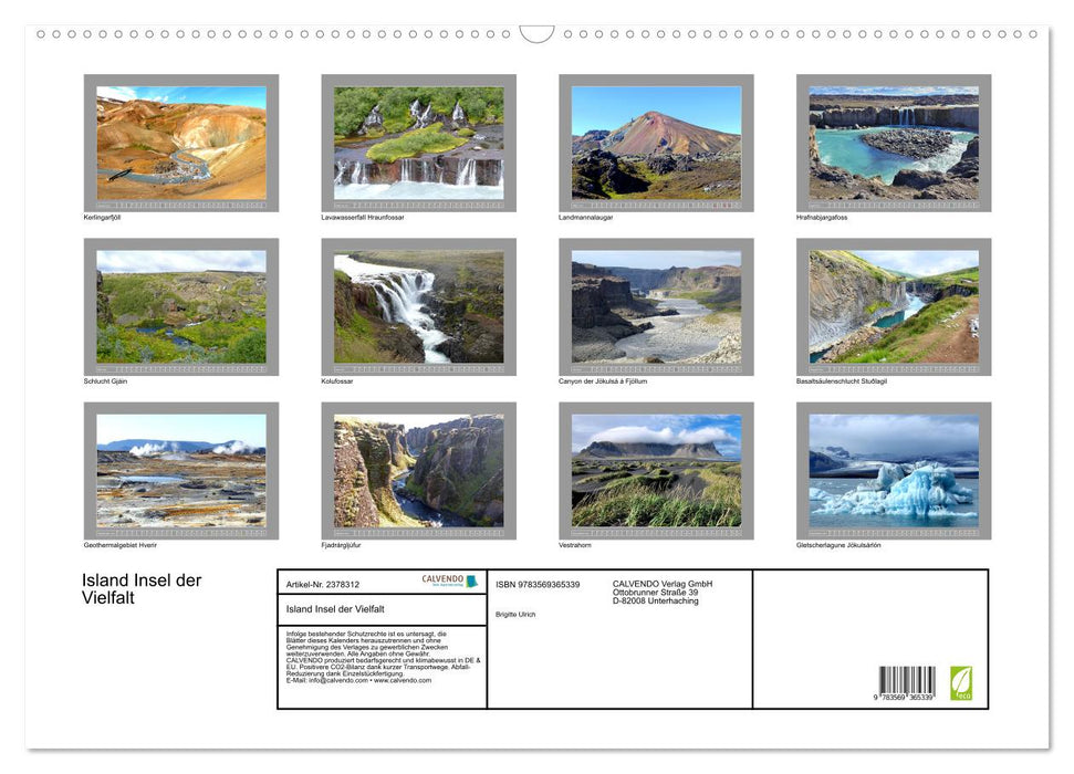 Island Insel der Vielfalt (CALVENDO Wandkalender 2027)