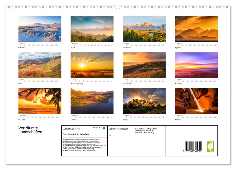 Verträumte Landschaften (CALVENDO Premium Wandkalender 2027)