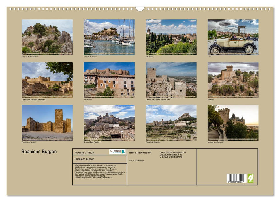 Spaniens Burgen (CALVENDO Wandkalender 2027)