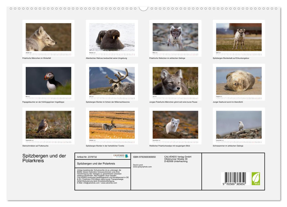 Spitzbergen und der Polarkreis (CALVENDO Premium Wandkalender 2027)