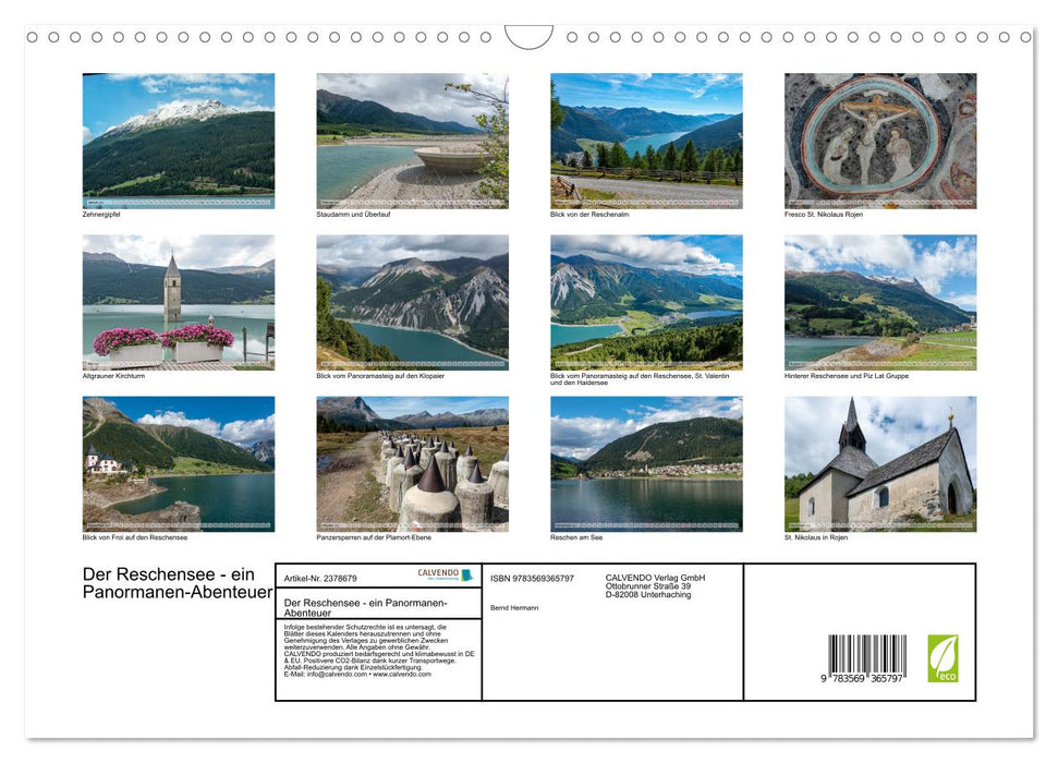 Der Reschensee - ein Panormanen-Abenteuer (CALVENDO Wandkalender 2027)