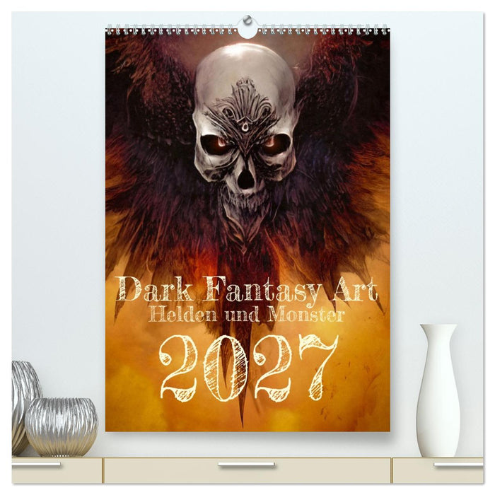 Dark Fantasy Art - Helden und Monster (CALVENDO Premium Wandkalender 2027)