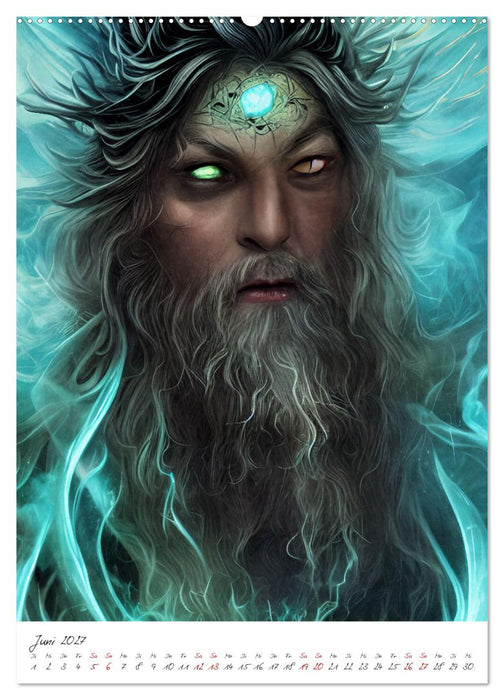 Dark Fantasy Art - Helden und Monster (CALVENDO Premium Wandkalender 2027)