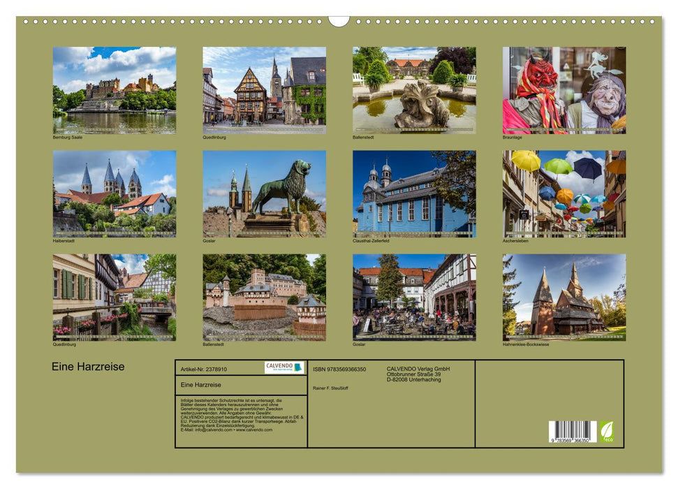 Eine Harzreise (CALVENDO Wandkalender 2027)