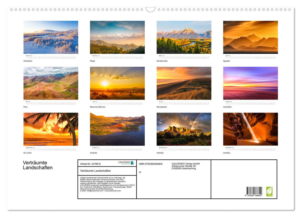 Verträumte Landschaften (CALVENDO Wandkalender 2027)