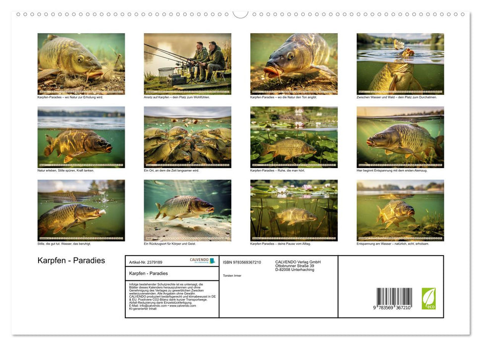 Karpfen - Paradies (CALVENDO Premium Wandkalender 2027)