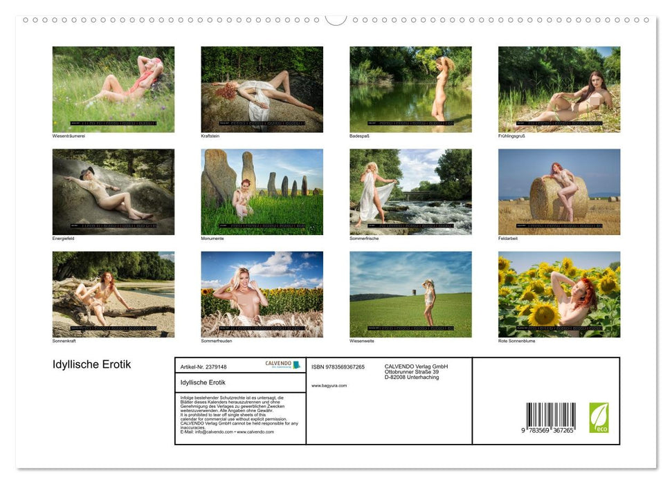 Idyllische Erotik (CALVENDO Premium Wandkalender 2027)