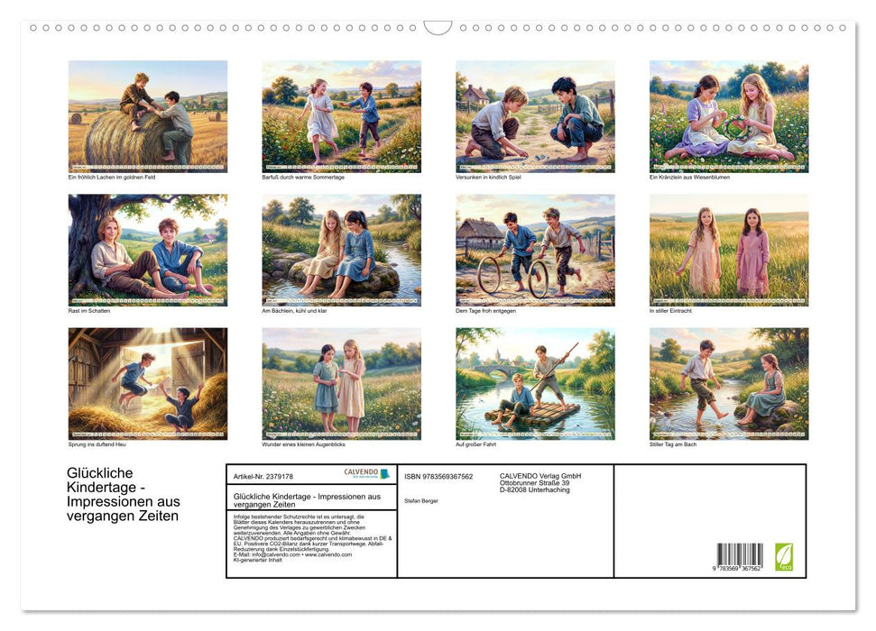 Glückliche Kindertage - Impressionen aus vergangen Zeiten (CALVENDO Wandkalender 2027)