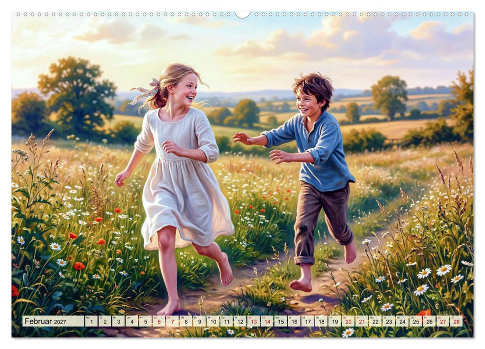 Glückliche Kindertage - Impressionen aus vergangen Zeiten (CALVENDO Wandkalender 2027)