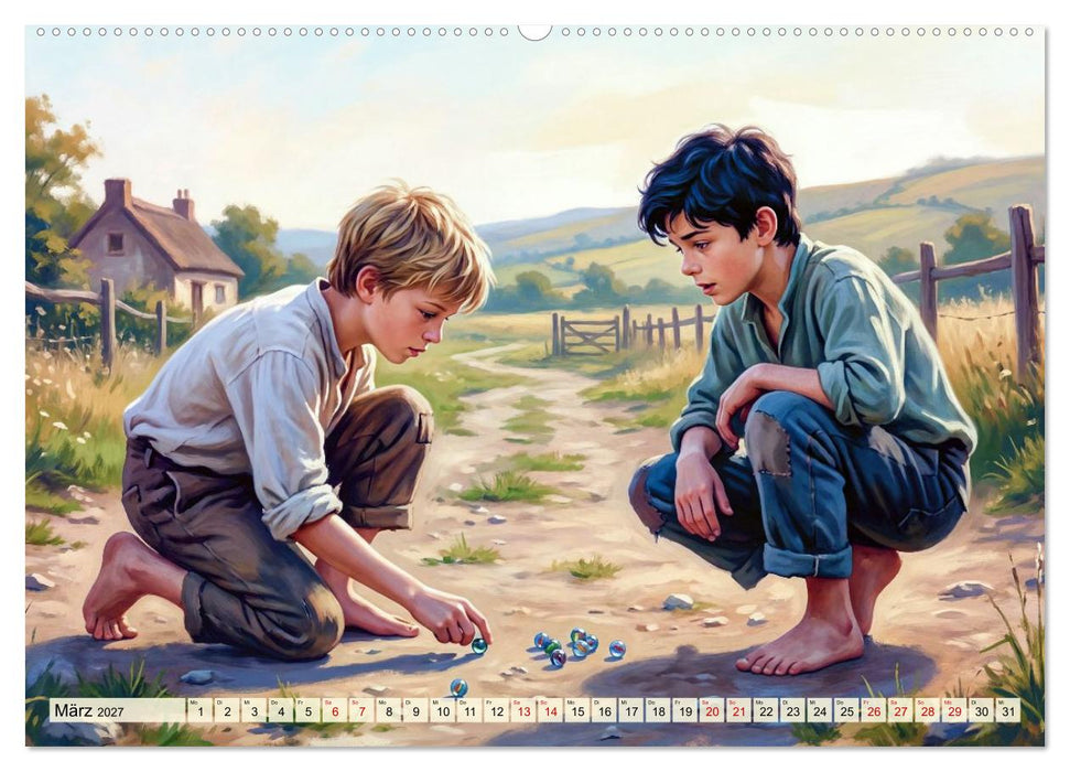 Glückliche Kindertage - Impressionen aus vergangen Zeiten (CALVENDO Wandkalender 2027)