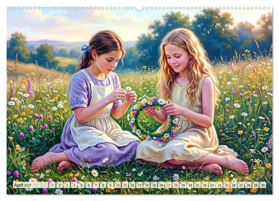 Glückliche Kindertage - Impressionen aus vergangen Zeiten (CALVENDO Wandkalender 2027)