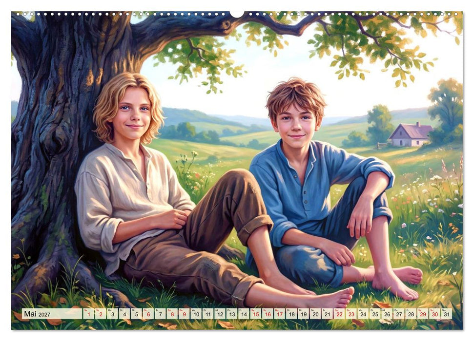 Glückliche Kindertage - Impressionen aus vergangen Zeiten (CALVENDO Wandkalender 2027)