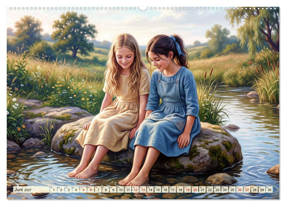 Glückliche Kindertage - Impressionen aus vergangen Zeiten (CALVENDO Wandkalender 2027)