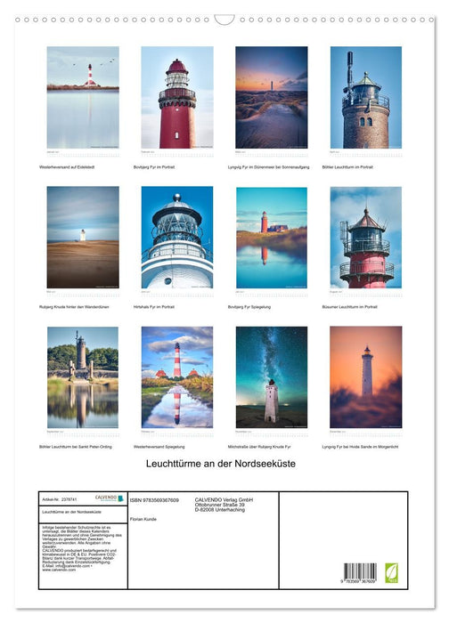 Leuchttürme an der Nordseeküste (CALVENDO Wandkalender 2027)