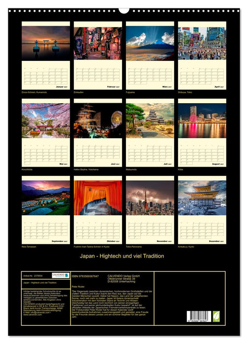 Japan - Hightech und viel Tradition (CALVENDO Wandkalender 2027)