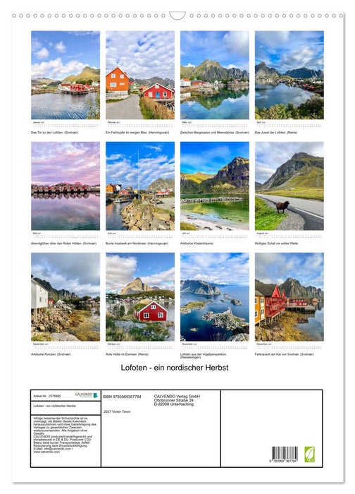 Lofoten - ein nordischer Herbst (CALVENDO Wandkalender 2027)