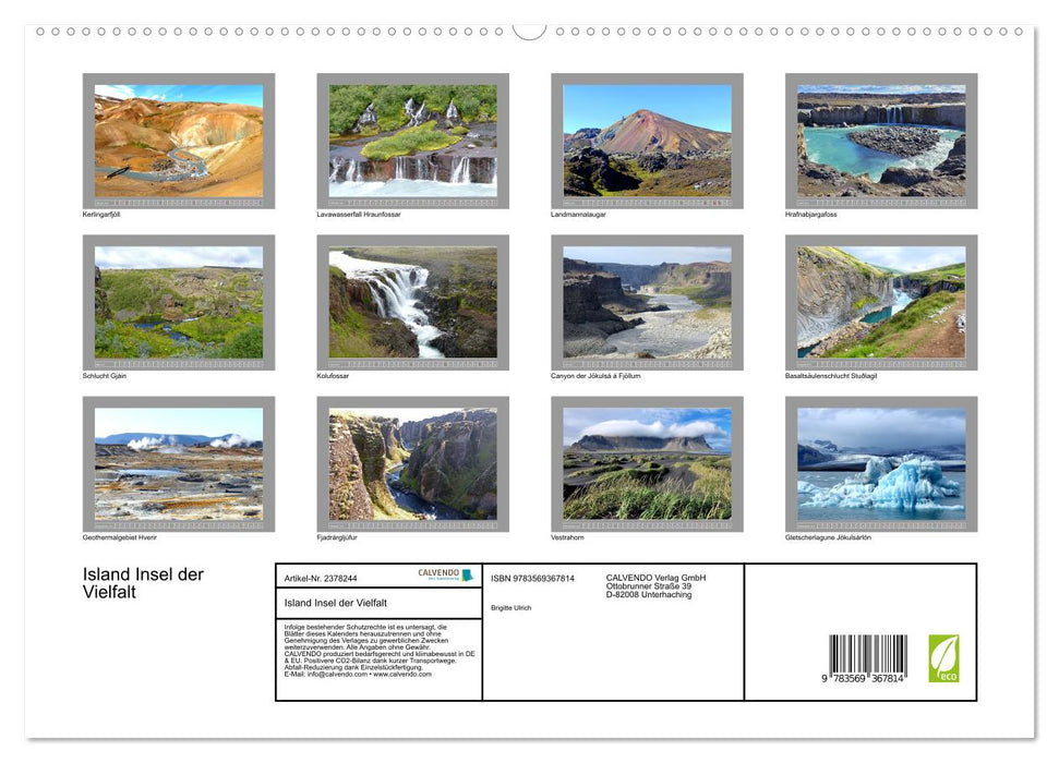 Island Insel der Vielfalt (CALVENDO Premium Wandkalender 2027)