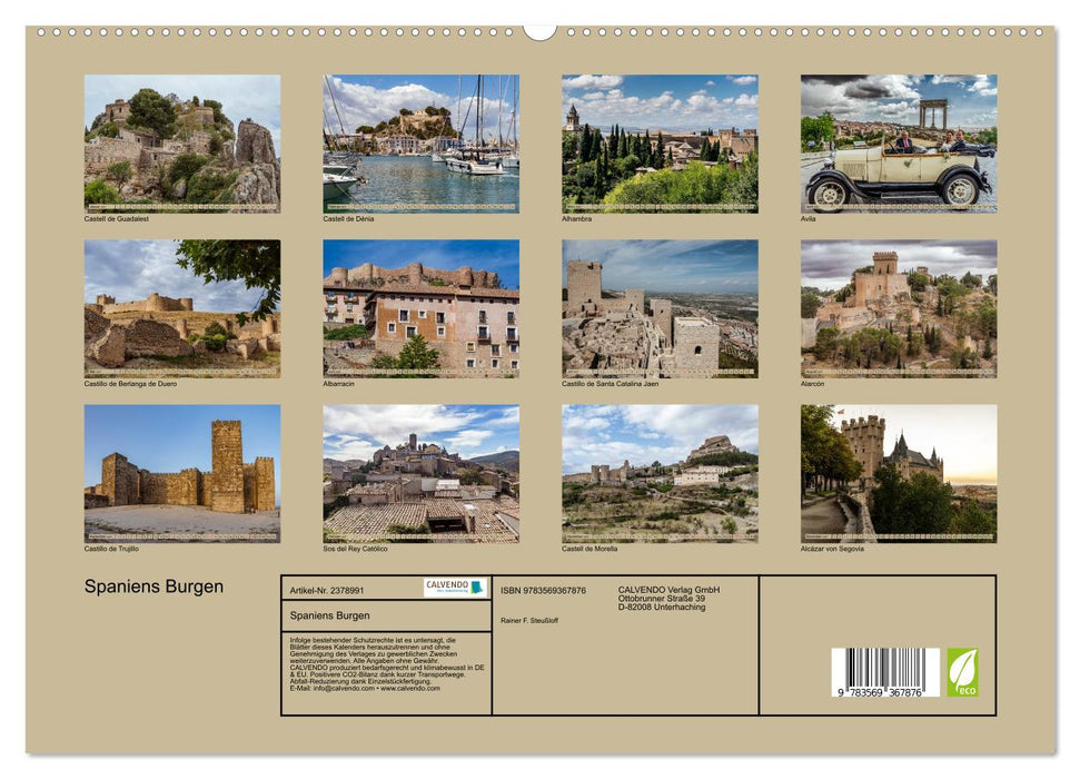Spaniens Burgen (CALVENDO Premium Wandkalender 2027)