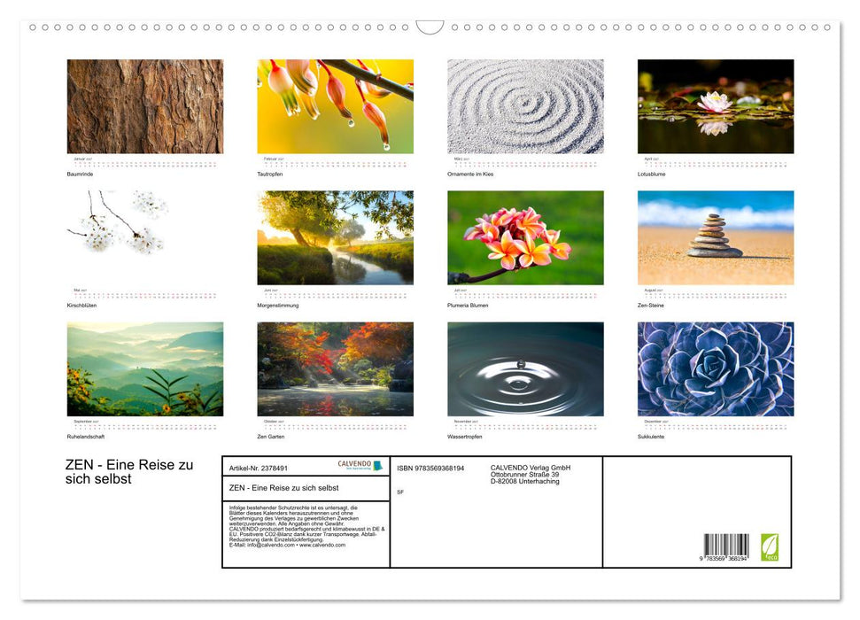 ZEN - Eine Reise zu sich selbst (CALVENDO Wandkalender 2027)