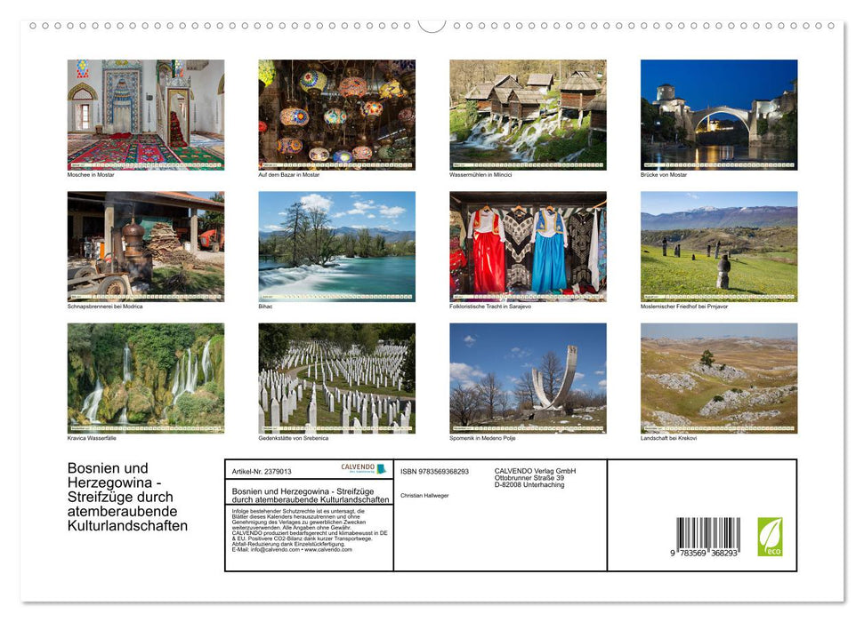 Bosnien und Herzegowina - Streifzüge durch atemberaubende Kulturlandschaften (CALVENDO Premium Wandkalender 2027)