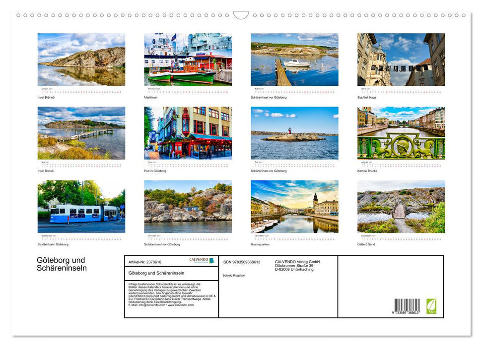 Göteborg und Schäreninseln (CALVENDO Wandkalender 2027)