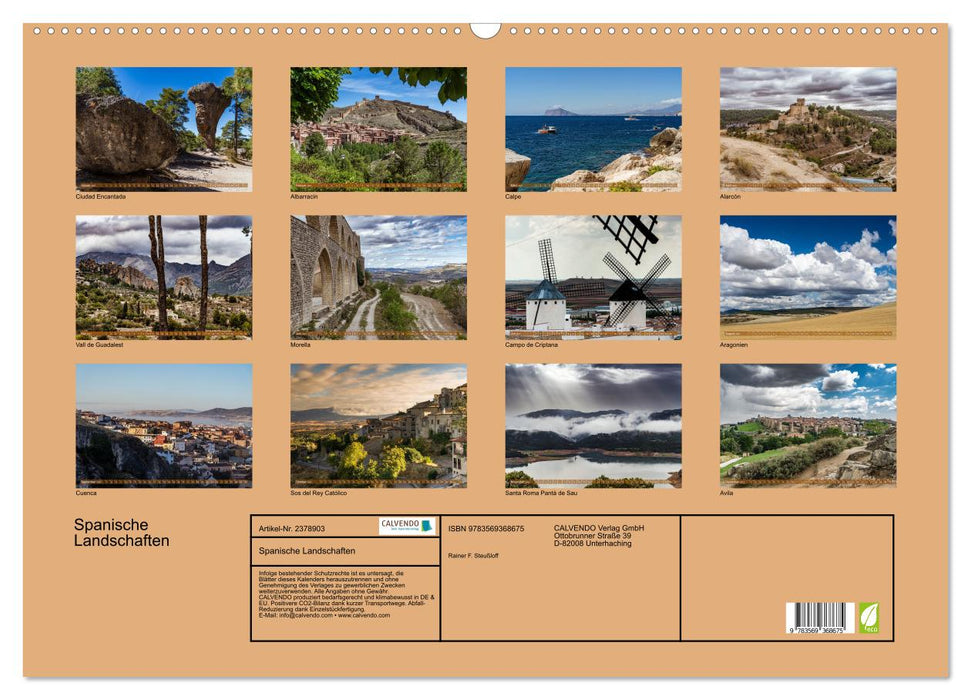 Spanische Landschaften (CALVENDO Wandkalender 2027)