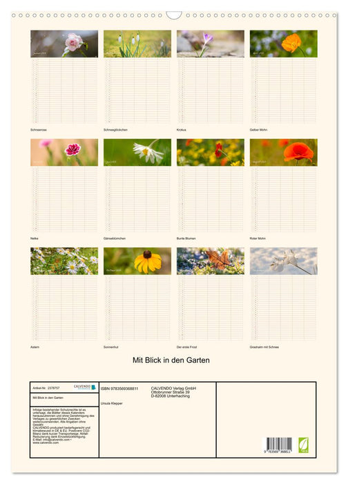 Mit Blick in den Garten (CALVENDO Wandkalender 2027)