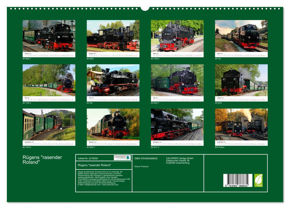 Rügens "rasender Roland" (CALVENDO Premium Wandkalender 2027)