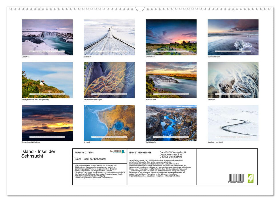 Island - Insel der Sehnsucht (CALVENDO Wandkalender 2027)