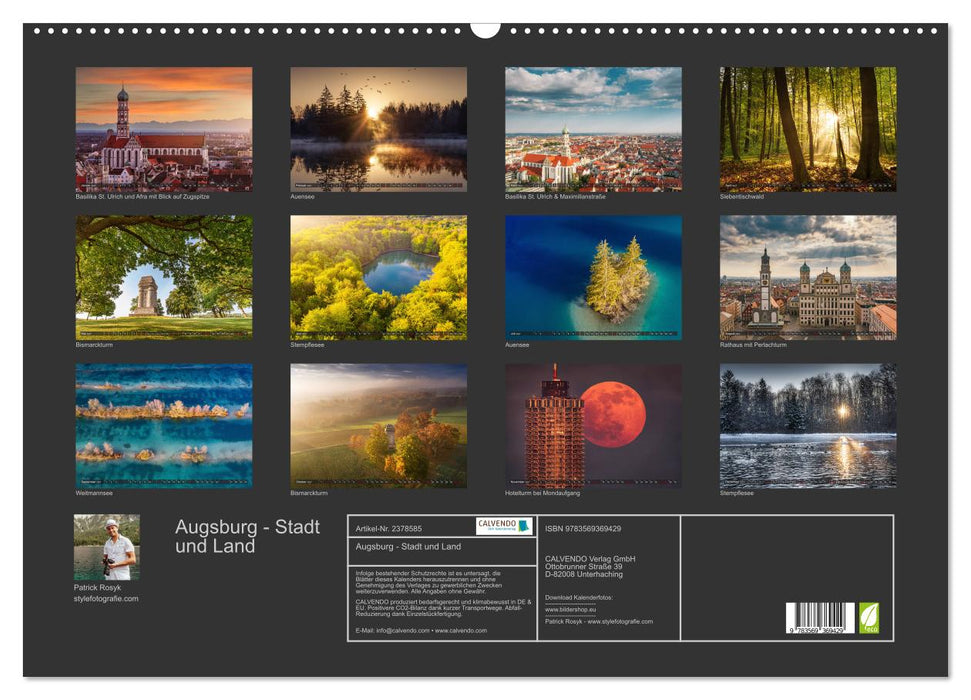 Augsburg - Stadt und Land (CALVENDO Wandkalender 2027)