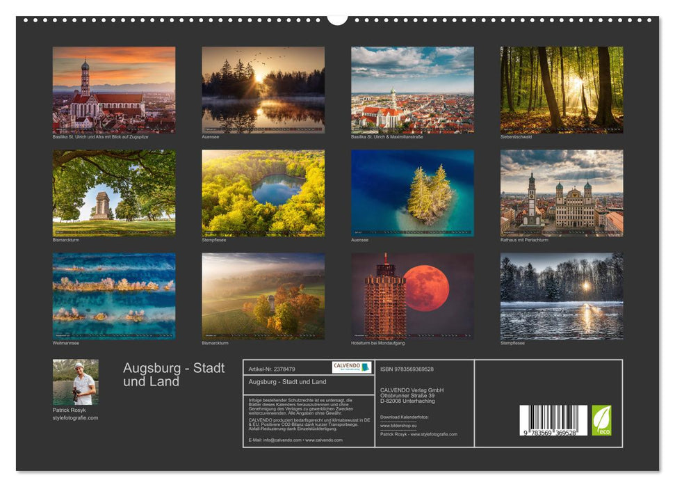 Augsburg - Stadt und Land (CALVENDO Premium Wandkalender 2027)