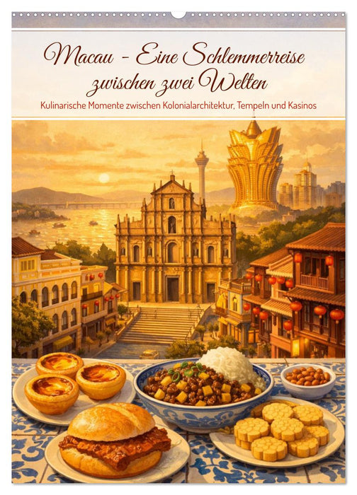 Macau - Eine Schlemmerreise zwischen zwei Welten (CALVENDO Wandkalender 2027)