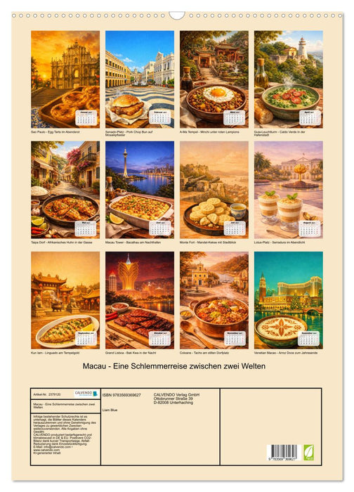 Macau - Eine Schlemmerreise zwischen zwei Welten (CALVENDO Wandkalender 2027)