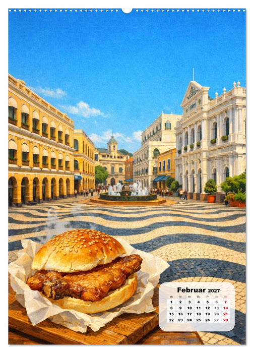 Macau - Eine Schlemmerreise zwischen zwei Welten (CALVENDO Wandkalender 2027)