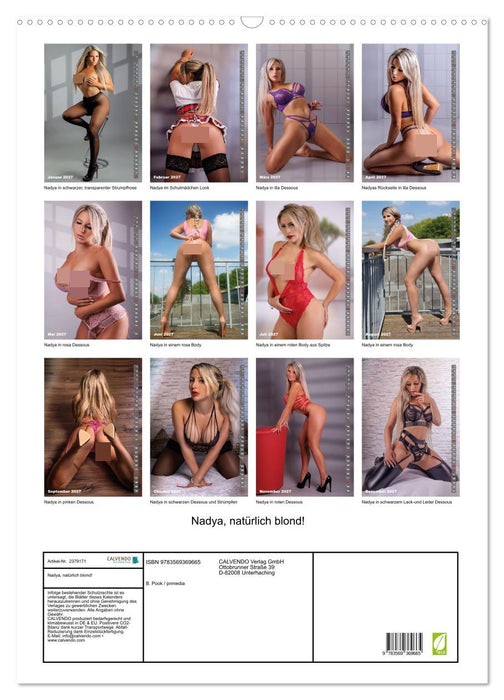 Nadya, natürlich blond! (CALVENDO Wandkalender 2027)