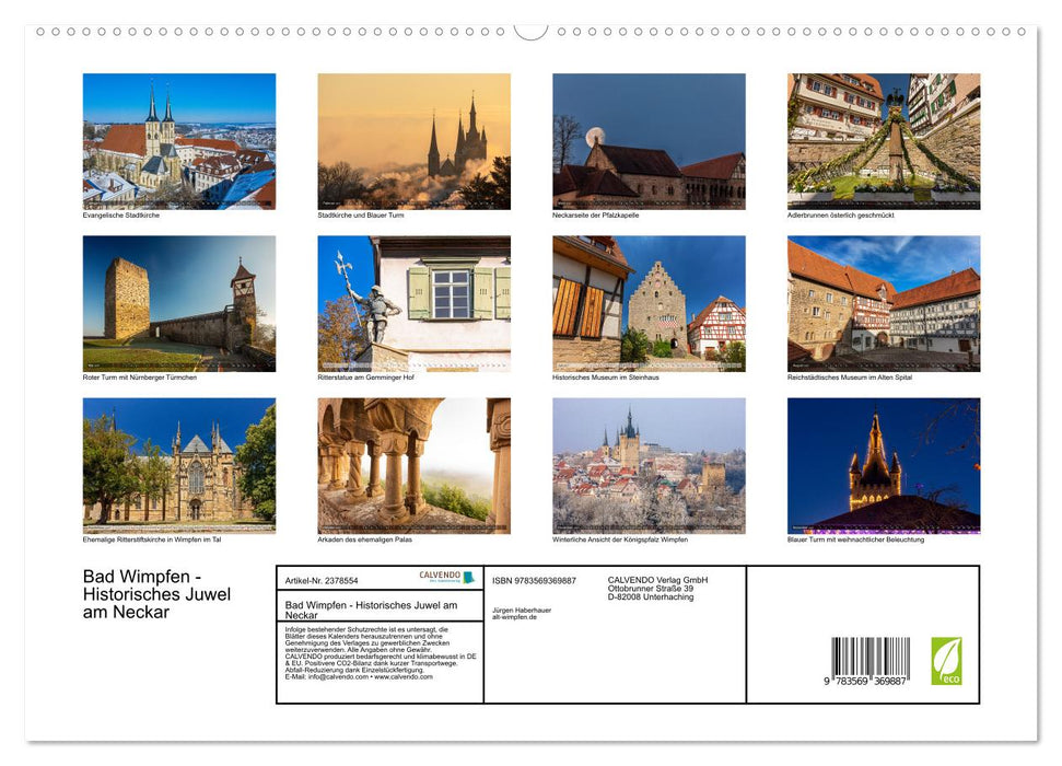 Bad Wimpfen - Historisches Juwel am Neckar (CALVENDO Premium Wandkalender 2027)
