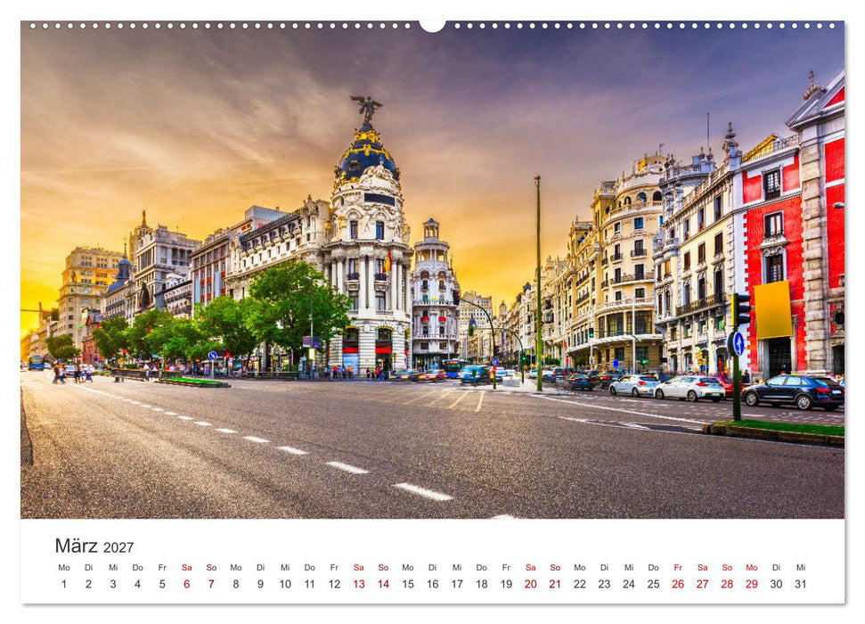 Madrid - Spaniens bezaubernde Hauptstadt. (CALVENDO Wandkalender 2027)
