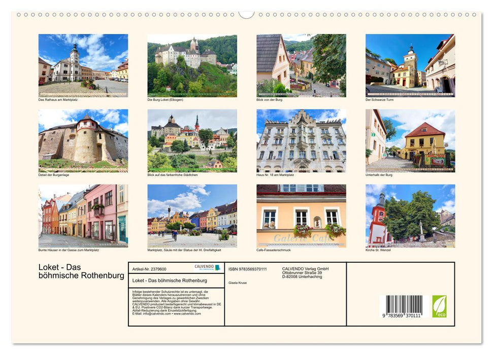 Loket - Das böhmische Rothenburg (CALVENDO Premium Wandkalender 2027)
