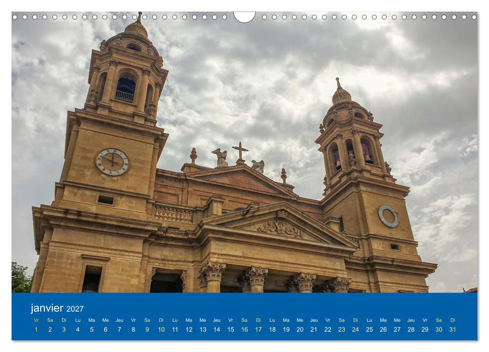 Lieux de culte vers Compostelle (CALVENDO Calendrier mensuel 2027)