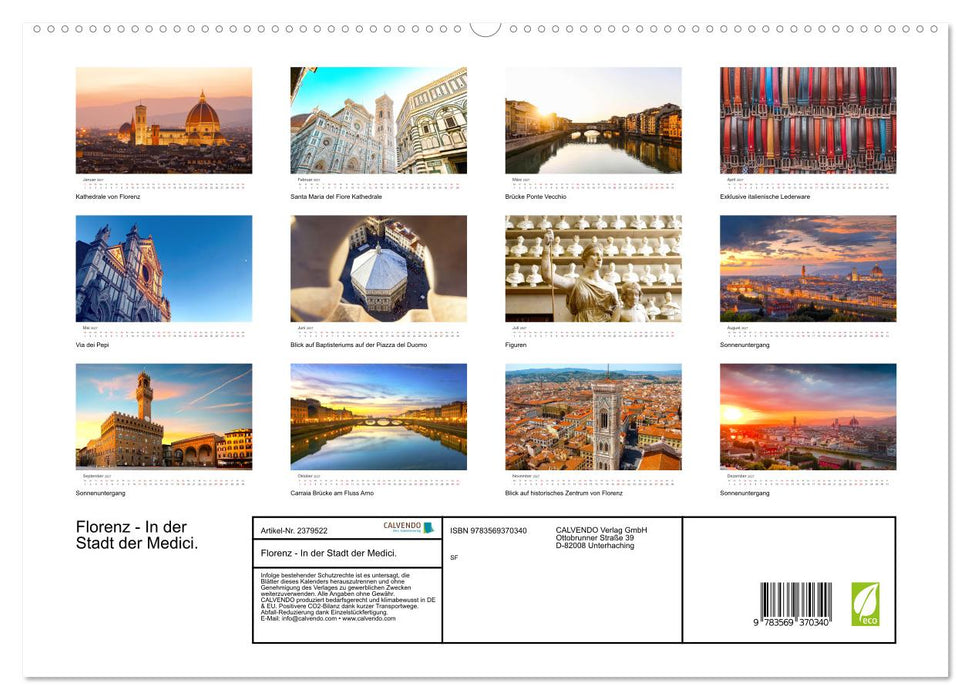 Florenz - In der Stadt der Medici. (CALVENDO Premium Wandkalender 2027)