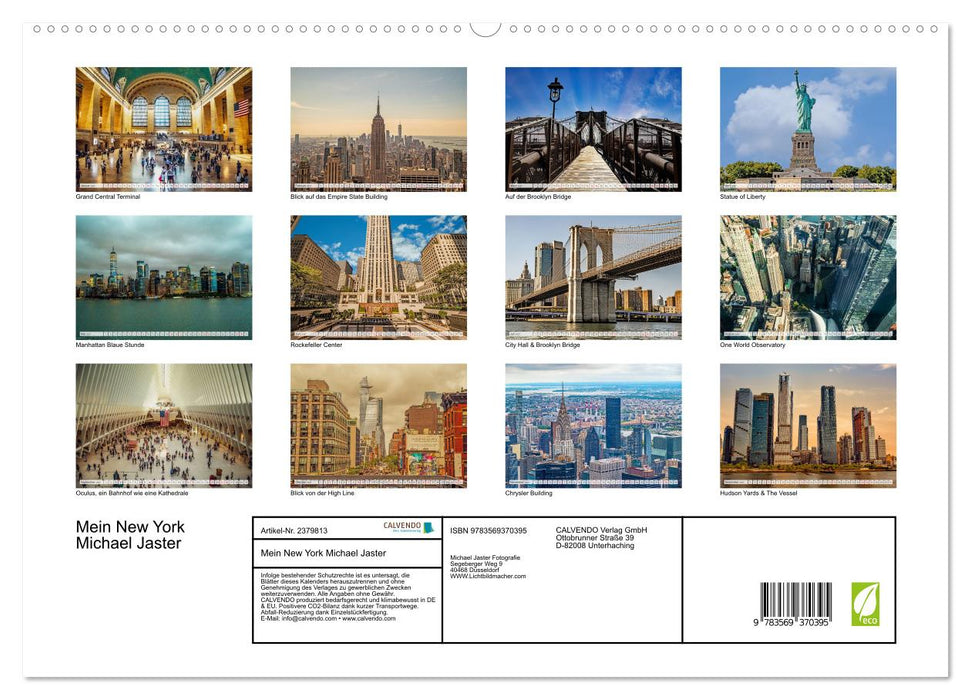 Mein New York Michael Jaster (CALVENDO Premium Wandkalender 2027)