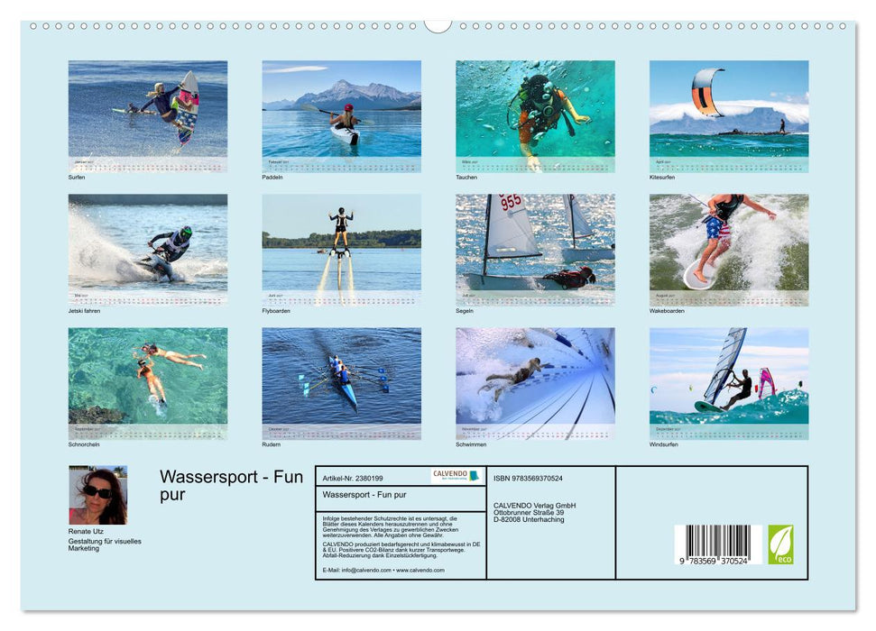 Wassersport - Fun pur (CALVENDO Premium Wandkalender 2027)