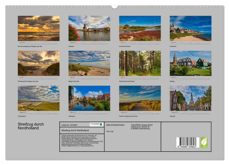 Streifzug durch Nordholland (CALVENDO Premium Wandkalender 2027)