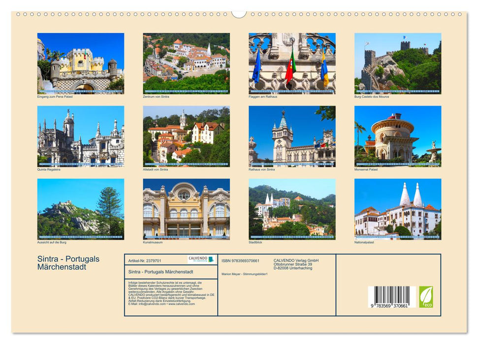 Sintra - Portugals Märchenstadt (CALVENDO Premium Wandkalender 2027)