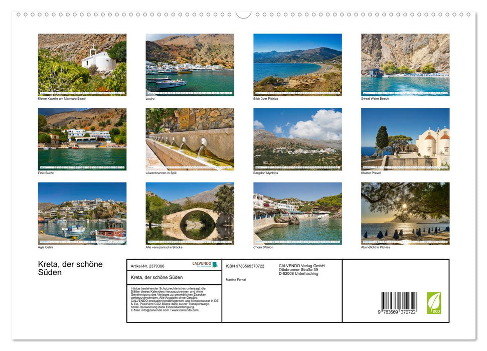 Kreta, der schöne Süden (CALVENDO Premium Wandkalender 2027)
