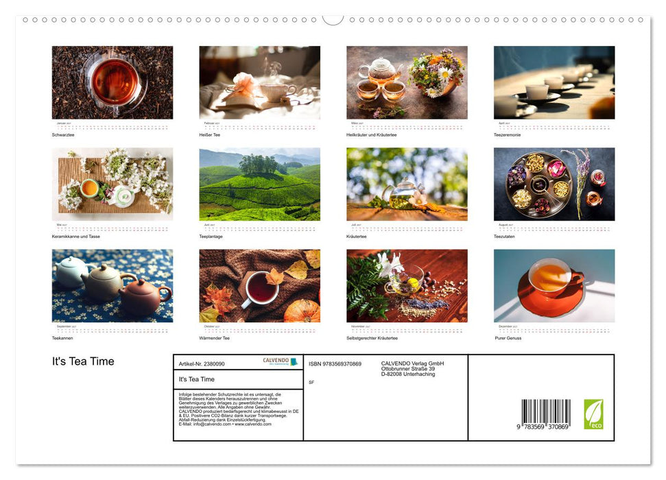 It's Tea Time (CALVENDO Premium Wandkalender 2027)