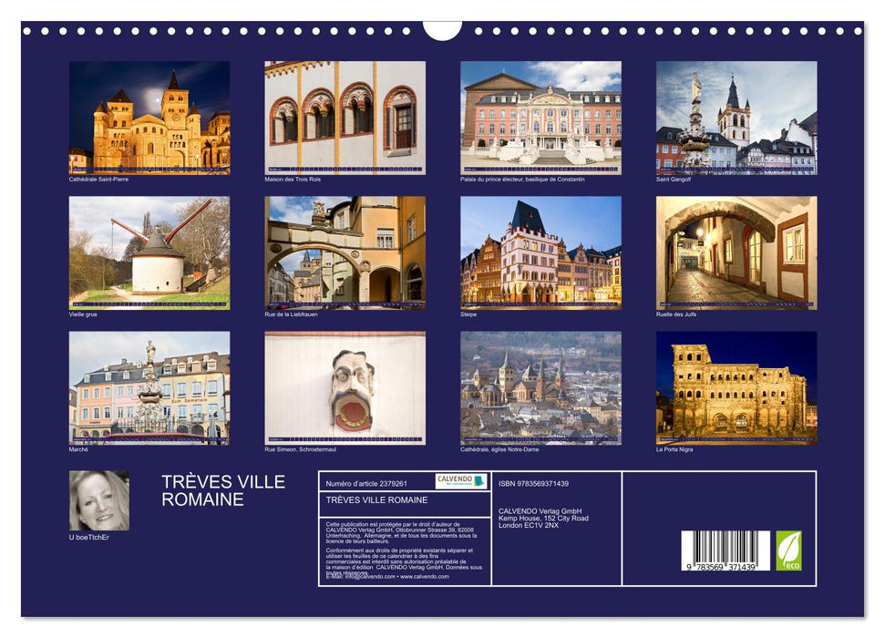 TRÈVES VILLE ROMAINE (CALVENDO Calendrier mensuel 2027)