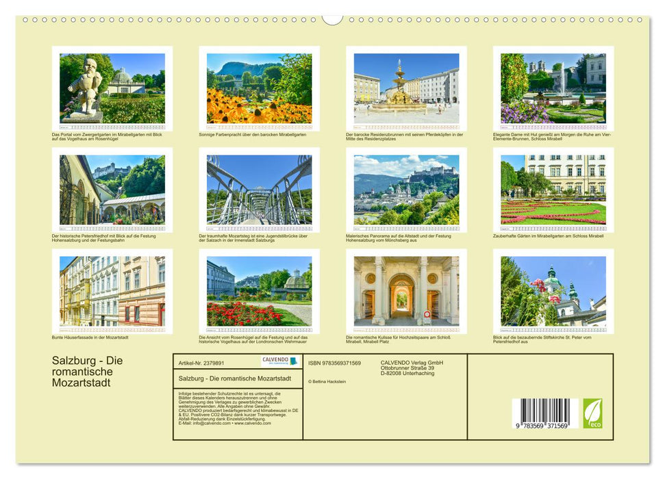 Salzburg - Die romantische Mozartstadt (CALVENDO Premium Wandkalender 2027)