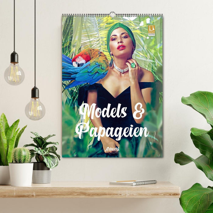 Models und Papageien - Artwork (CALVENDO Wandkalender 2027)